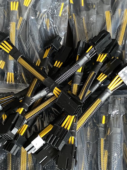 Переходник 6 pin на 8 pin для видеокарт ul 1007 18awg новые