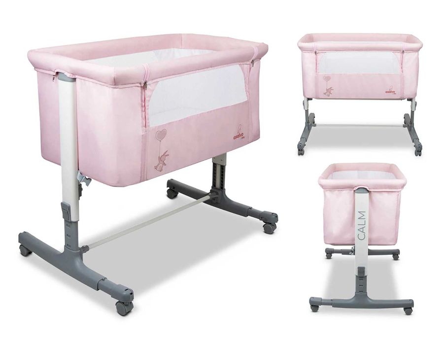 Mini berço co-leito rosa (next-to-me Calm Asalvo)
