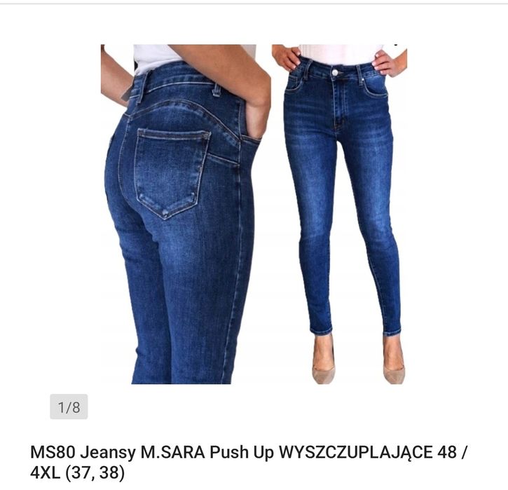 Jeansy damskie rozm 48