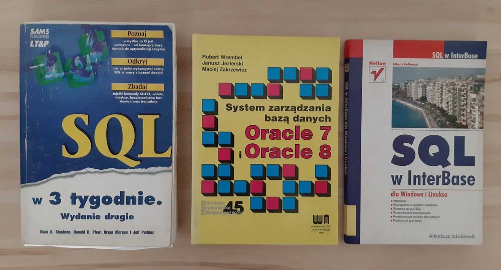 Książki do nauki Oracle i SQL (3 sztuki)