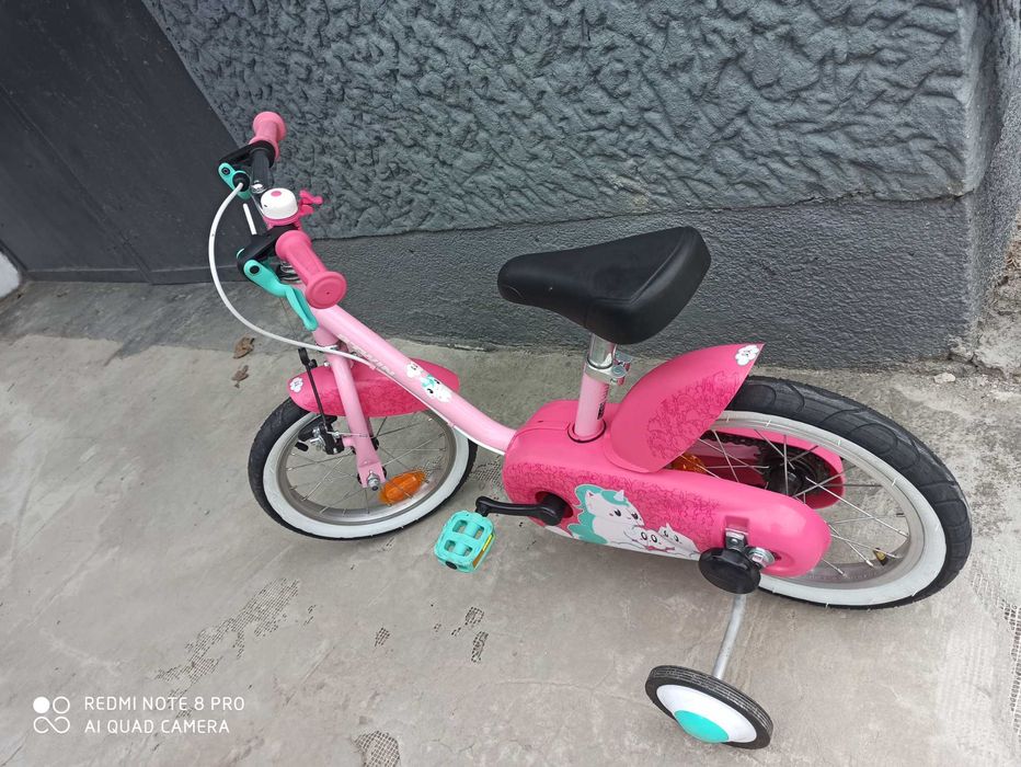 Rowerek 14 cali Btwin Jednorozec + Kolka Boczne ---W Idealnym Stanie