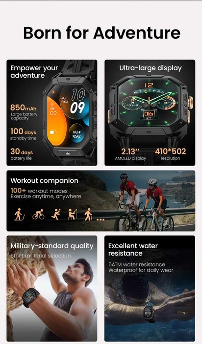 Умные часы HAYLOU IRON N1 НОВИНКА! Bluetooth, 5 АТМ батарея 30 дней