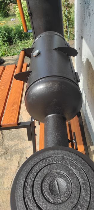 Мангал коптильня з трьох газових балонів