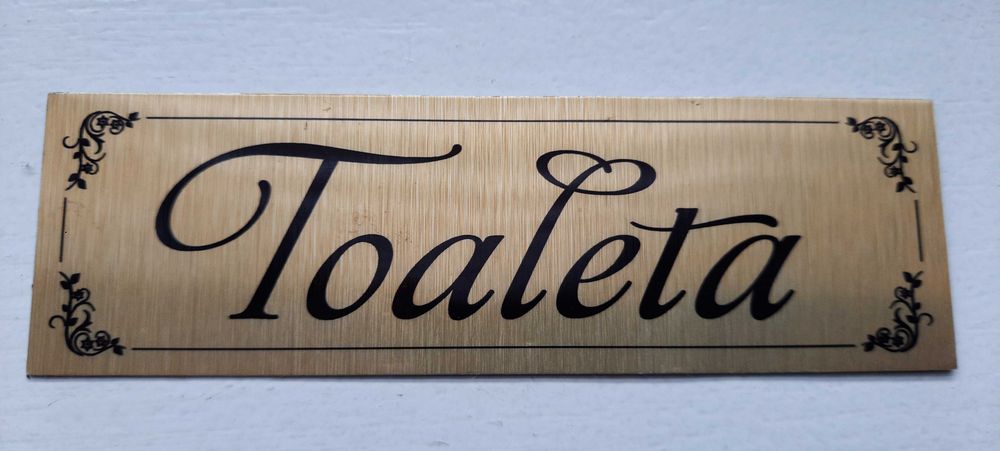 Tabliczka WC 13x4 cm
