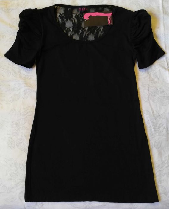 elegancka bluzka damska M / 38 koronkowa udrapowane rękawy wiskoza