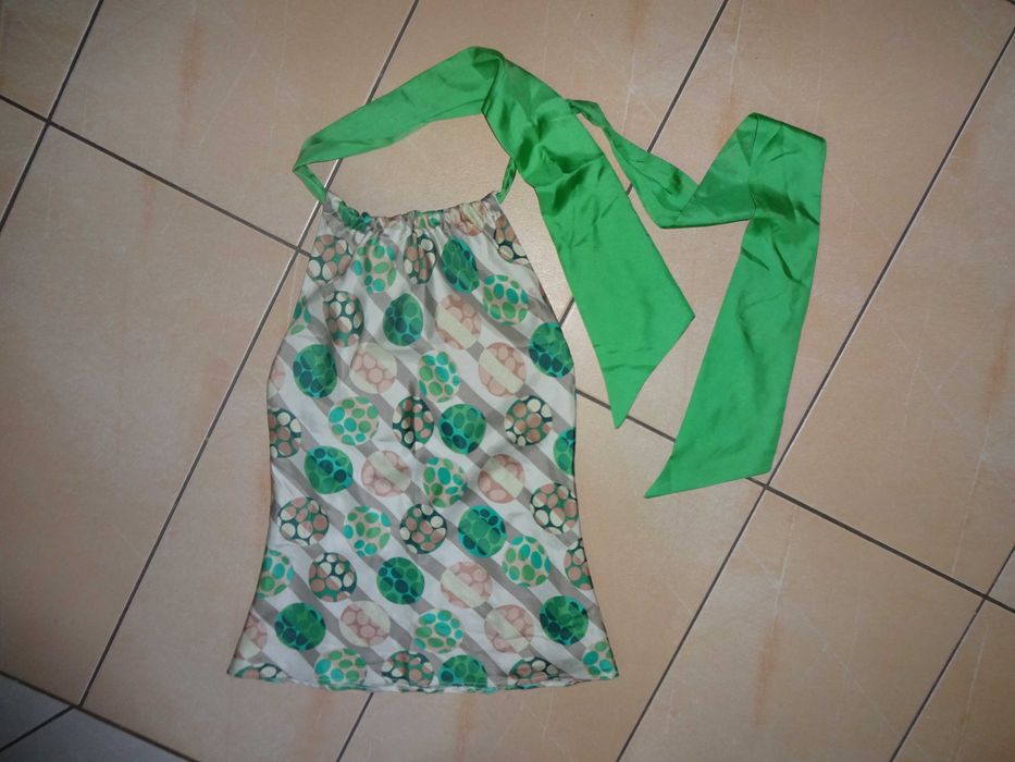COAST 100% SILK wiązana na szyji halter jedwabna bluzka top JEDWAB okazja UK 10