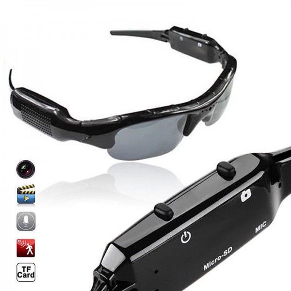 Óculos de sol com câmara de alta qualidade. Mini dv gravador de vídeo.