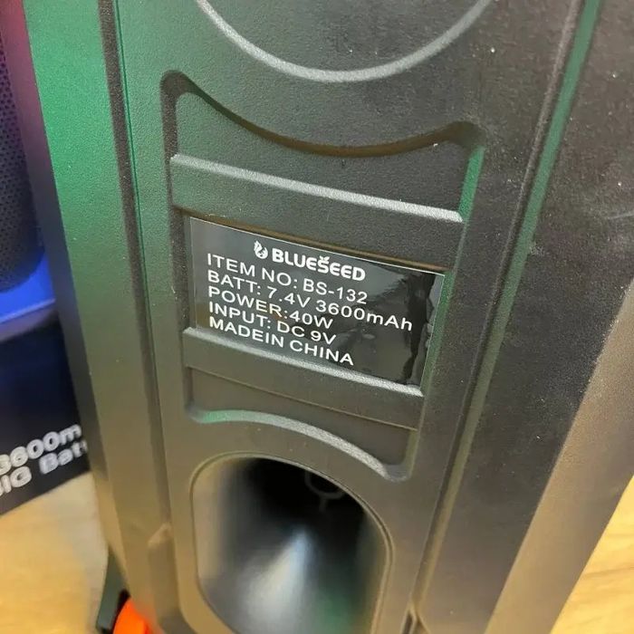 Bluetooth колонка Wireless Speaker TTD 40W с микрофоном и подсветкой