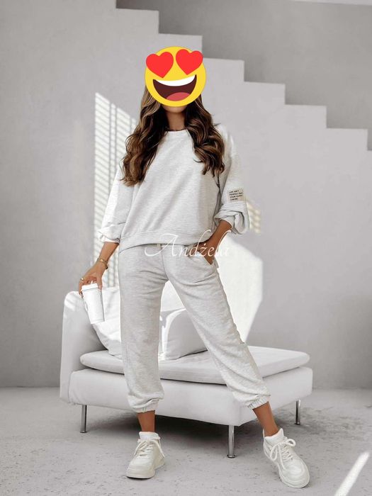 Komplet oversize, gładki