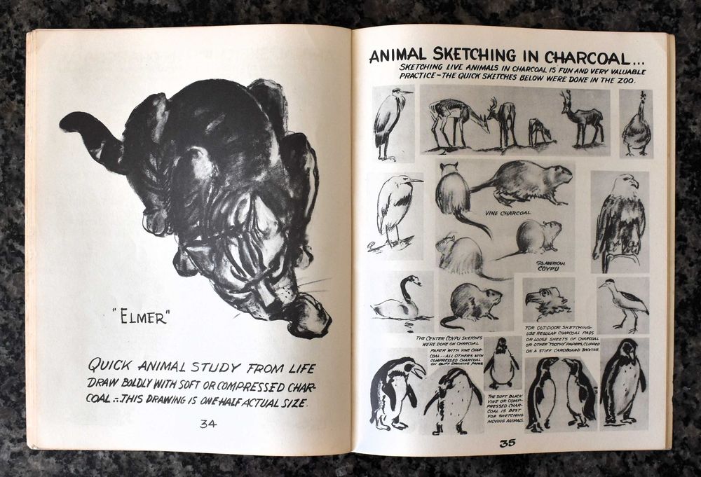 Simplified Essentials of Charcoal Drawing (antigo/vintage, 1944)
