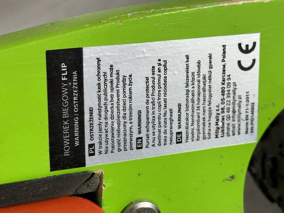 Rowerek biegowy Milly Mally dla chłopca, rowerek biegowy, biegówka