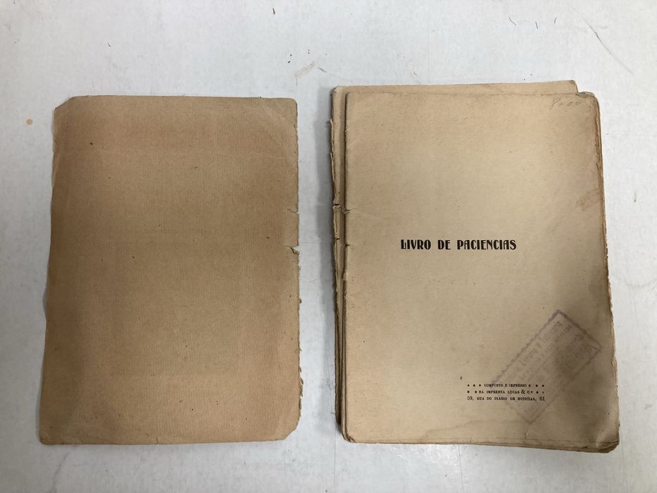 Livro de Paciencias, de Carlos Bento Maia, 1924