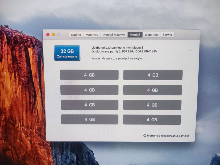 Apple Mac Pro 3.1 32GB; 2xQuad-Core Xeon=8rdzeni 2.8GHz GTX680, SSD