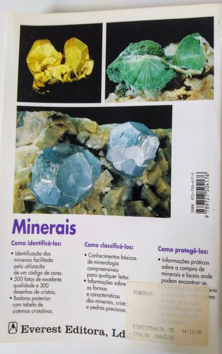 Livro "Os Minerais", coleção Mundo Verde, Editora Evereste, 1996,