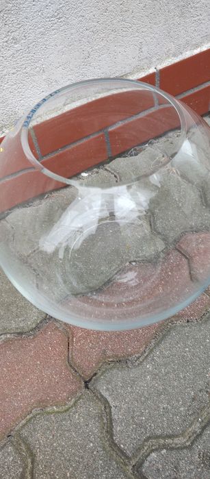 Akwarium okrągłe duże lub wazon szklany terrarium