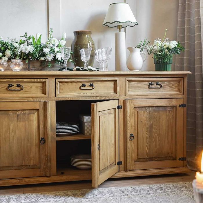 Drewniana komoda rustykalna woskowana HACIENDA Producent COM 101