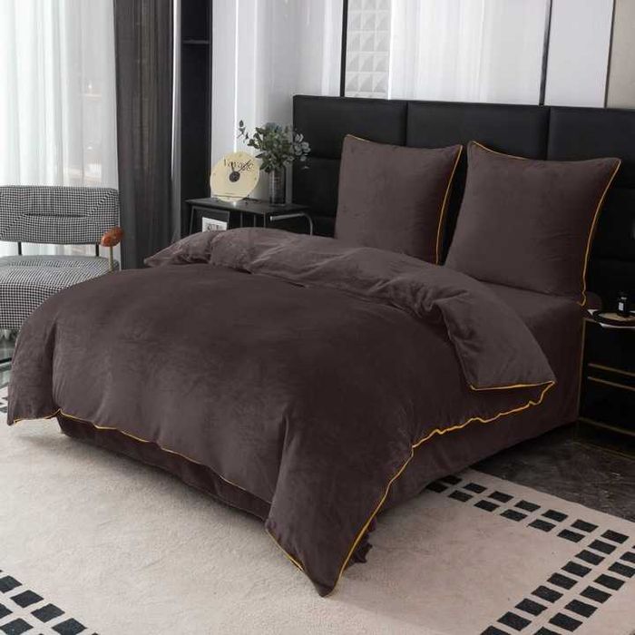 Komplet pościeli 220x200+ 2x70x80 pościel pluszowa miś miękka ciepła