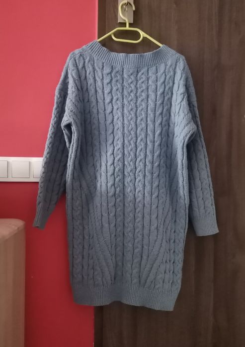 Sweter szaro niebieski