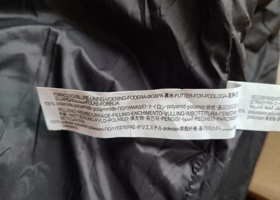 Куртка зимова довга курточка пуховик парка чорна L Л zara 8281/402