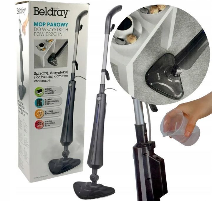 Mop Parowy Beldray Do Wszystkich Powierzchni 1300W  350Ml