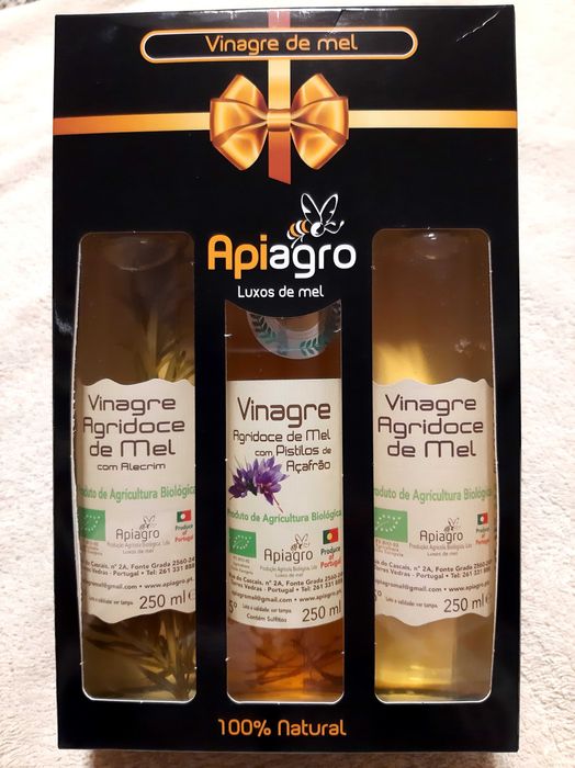 Lote de 3 garrafas de Vinagre de Mel - Apiagro