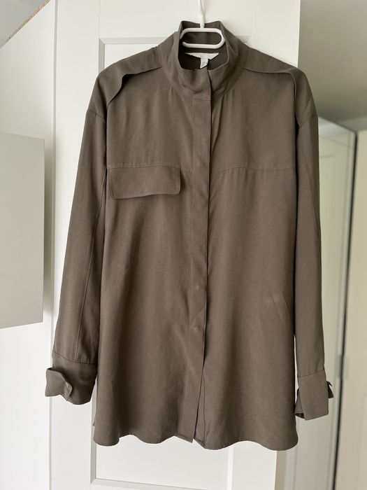 Koszula z wiskozy khaki H&M mama M