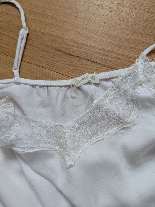 Koszulka top z koronką Oysho S wiskoza