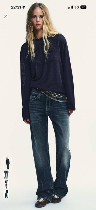 Джинси Zara low-rise wed leg