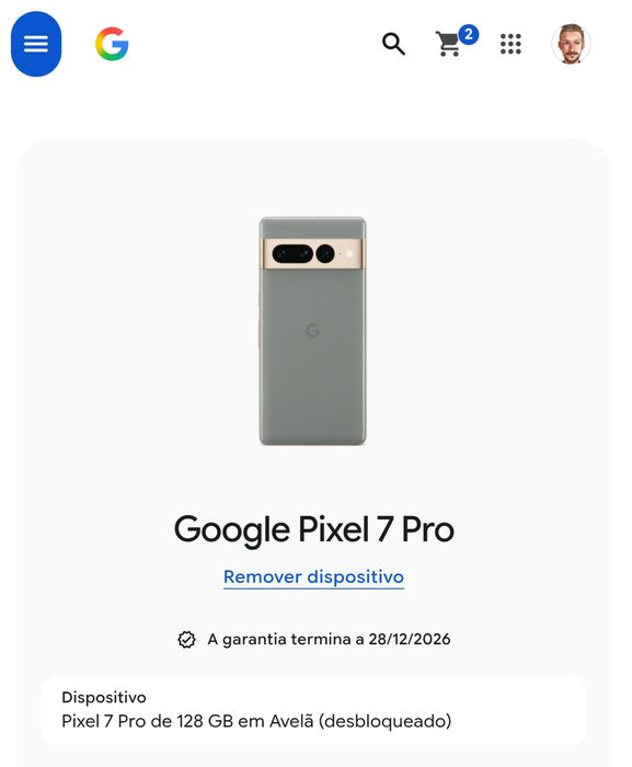 Google Pixel 7 Pro (Garantia)