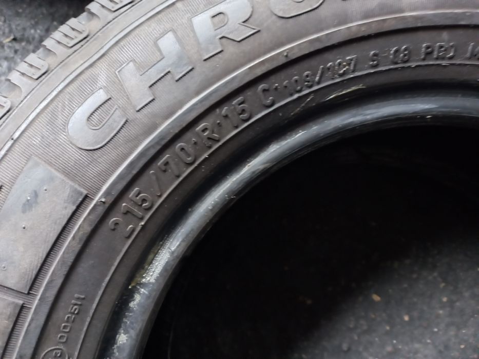 Opony używane 215/70/15c pirelli 2x6 mm