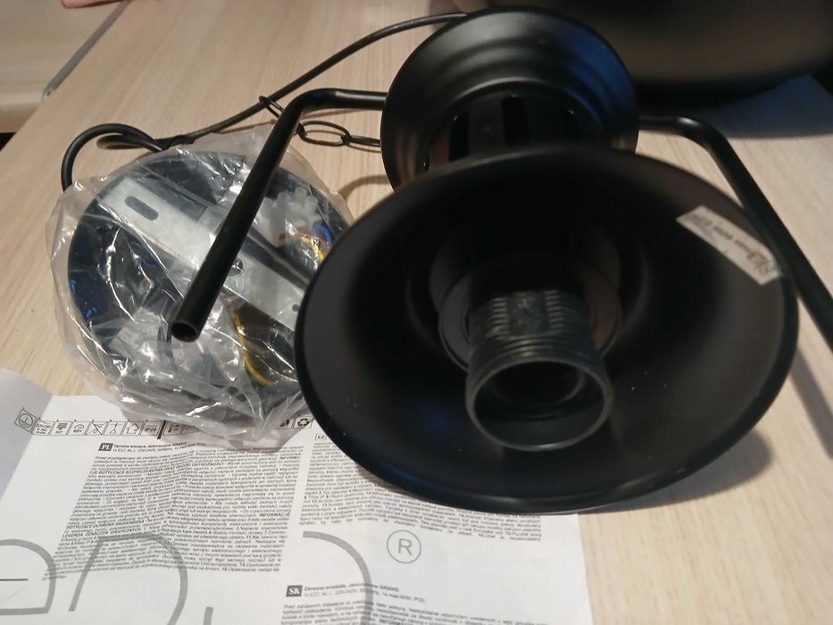 Lampa wisząca LOFT GRAVIS E27 czarna, industrialna EDO Solutions