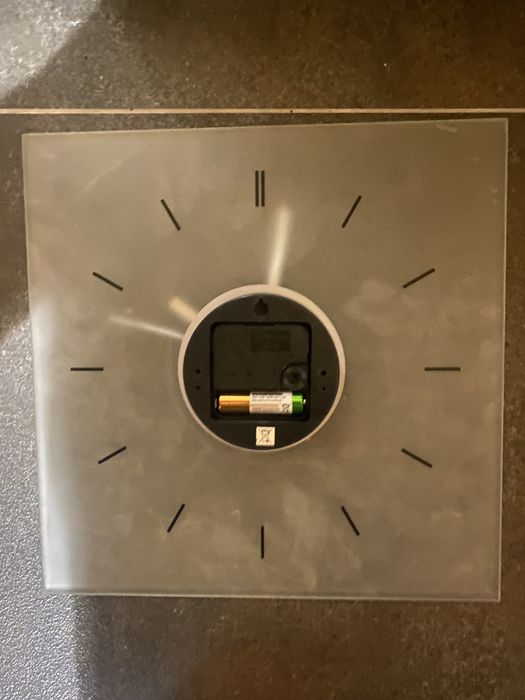 Zegar szklany szkło matowe