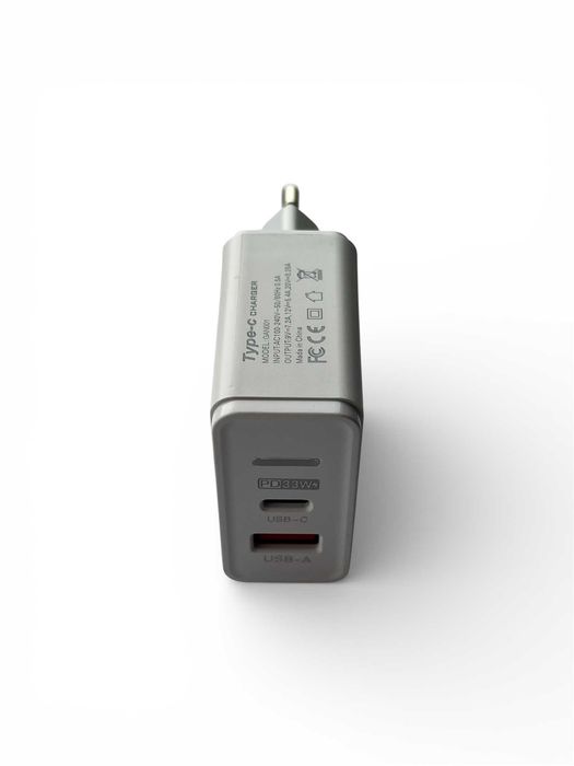 2x NOWA Szybka Ładowarka 65W USB-C + USB-A  PD iPhone Samsung Xiaomi