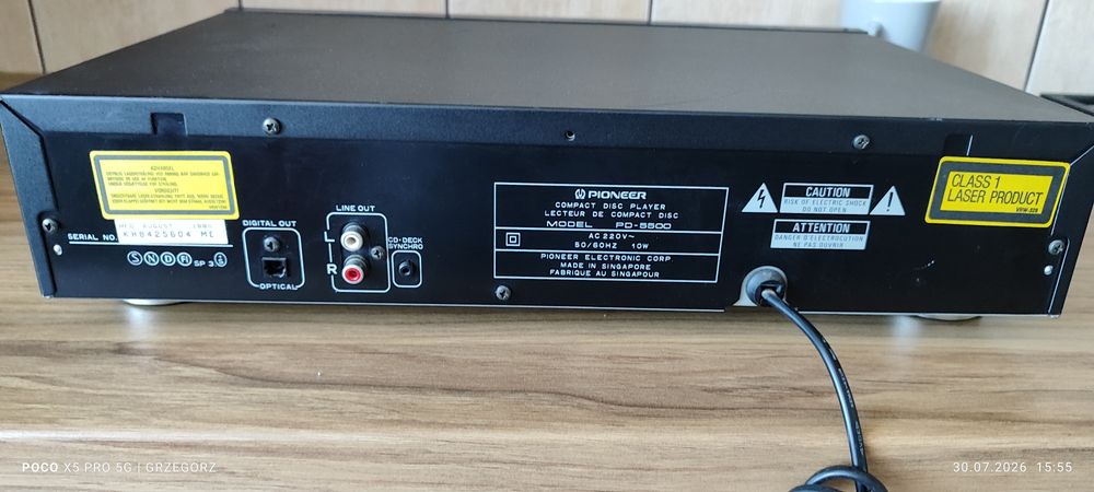 Pioneer PD-5500 uszkodzony tylko na części