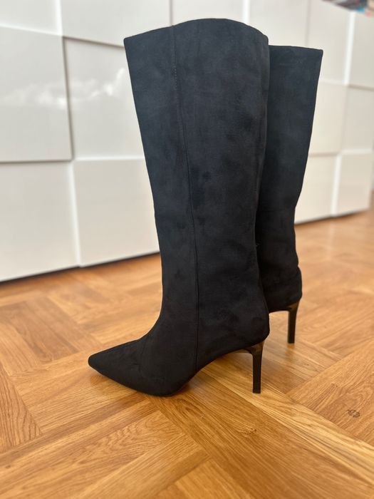 Kozaki przed kolano wysokie Czarne Nowe 40