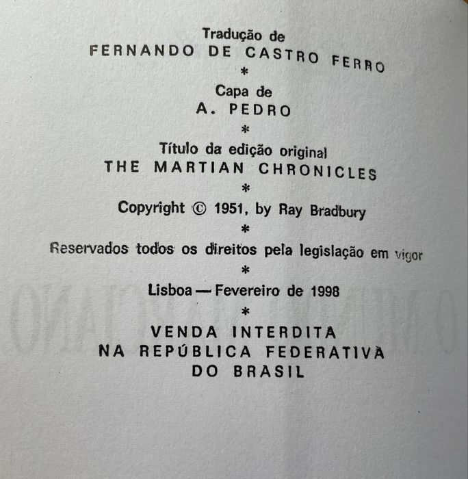 Ray Bradbury - O Mundo Marciano (The Martian Chronicles)
