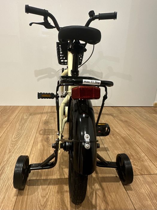 Rower dziecięcy 14 cali - beżowy, Glerc, nowy, w oryginalnym kartonie