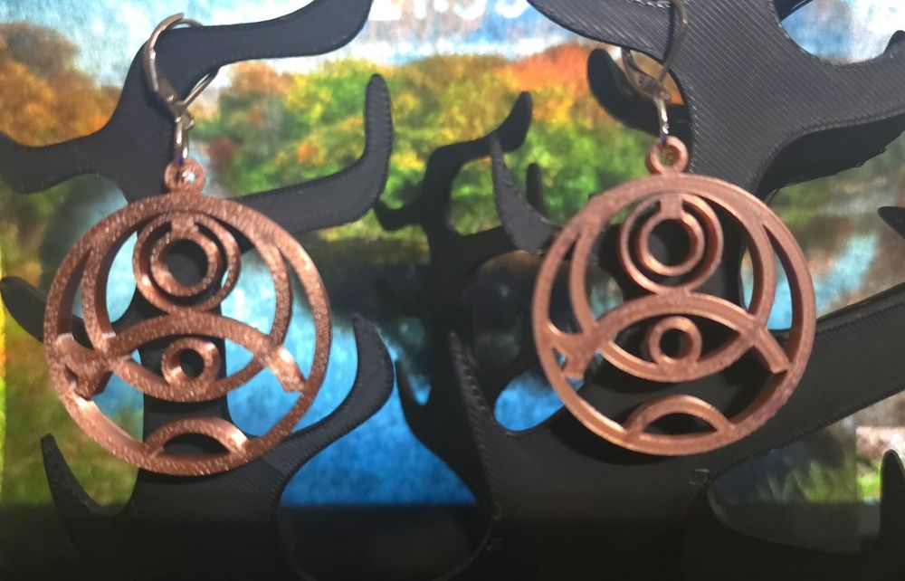 Brincos diversos  impressos em 3D