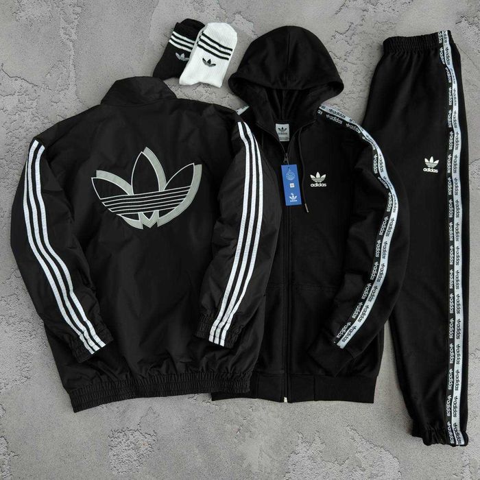 Чоловічий спортивний костюм (куртка-зіп худі-штани)