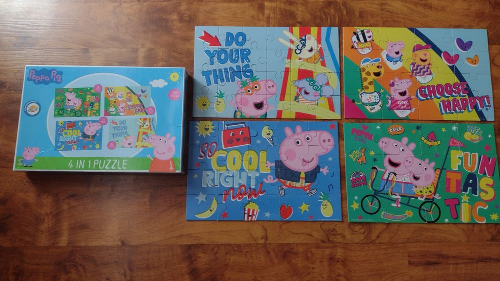 Puzzle 4w1 świnka Peppa