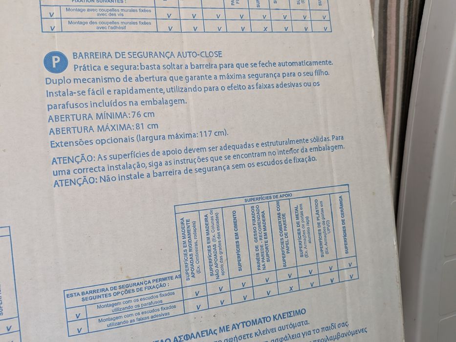 Barreiras / grades / cancela segurança para crianças e extensões