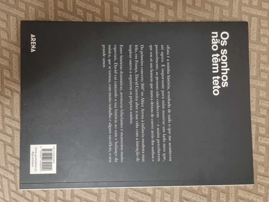 Livro autografado: Os sonhos não têm teto - David Carreira