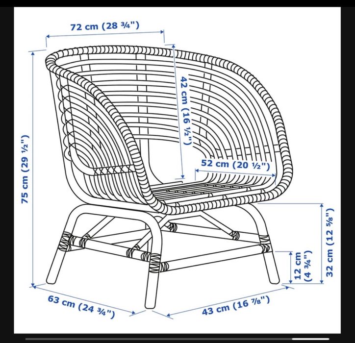 Poltrona BUSKBO IKEA com almofada