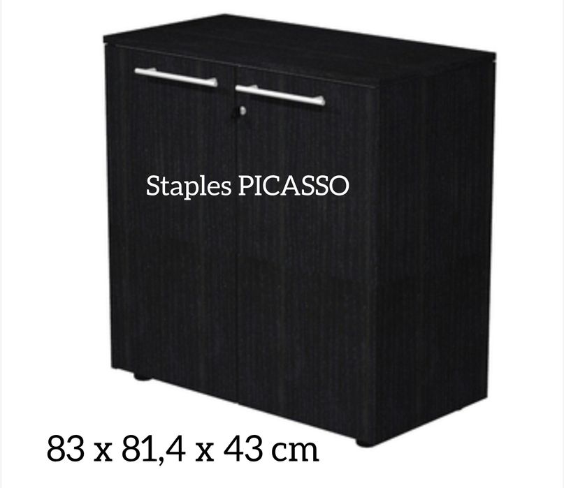 Armário Staples PICASSO Preto escritório ou Escolar