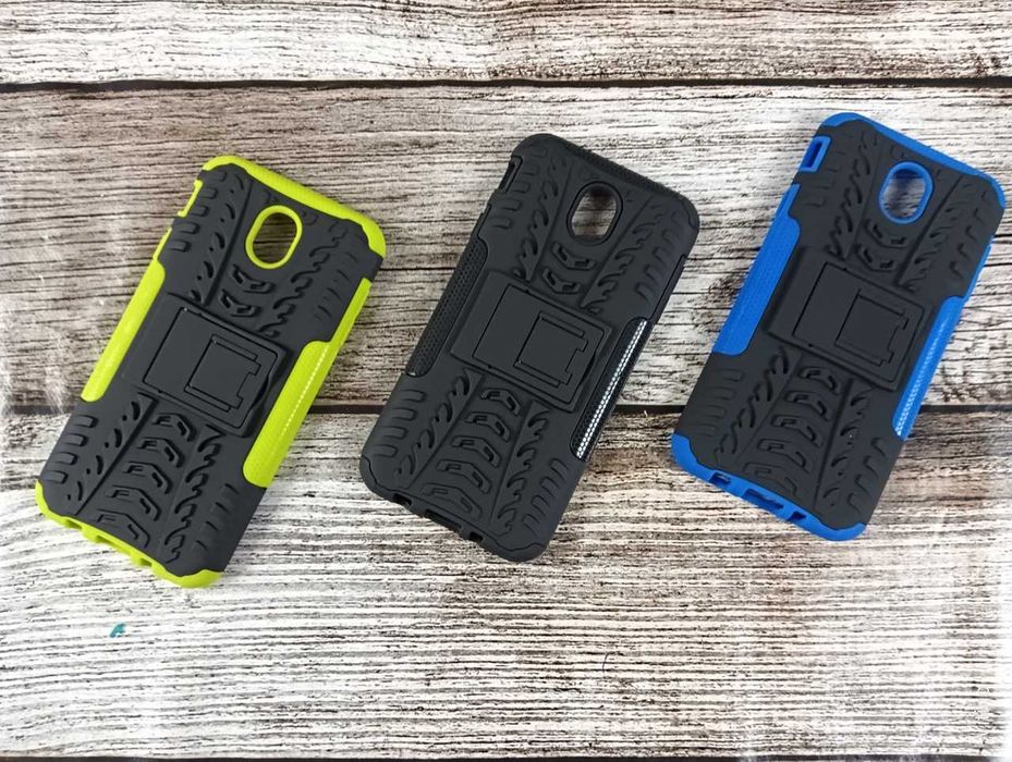 Etui Pancerne Hybrid do  + Samsung Galaxy J7 2017 + Szkło Hartowane