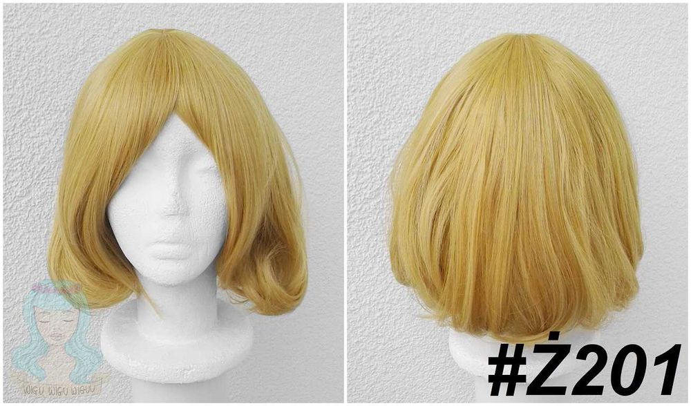 Żółta krótka peruka bob wig cosplay Midorikawa Hana Prison School