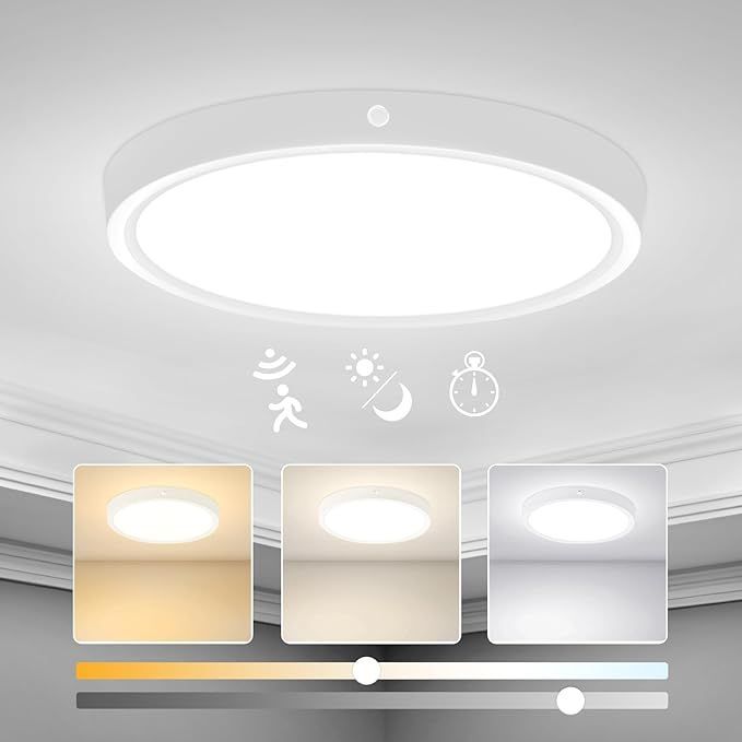 Yafido Lampa sufitowa LED 18W z czujnikiem ruchu, 3000-6000K, 22cm