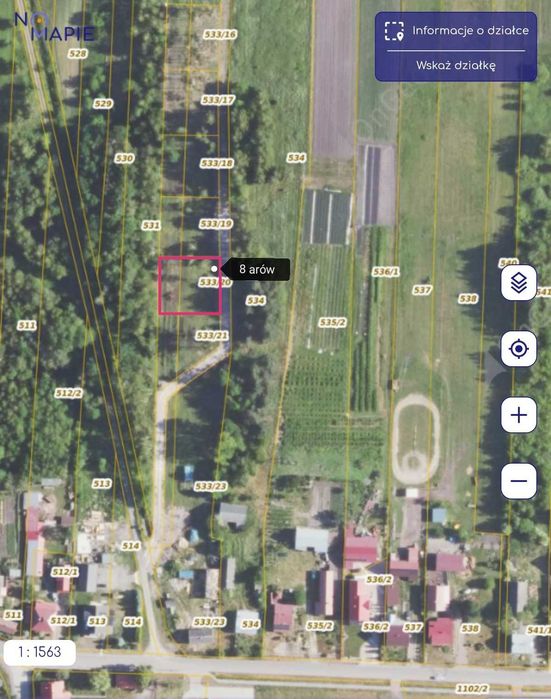 Działka budowlana 8 arów (800m2) Nowa Dęba, media na działce