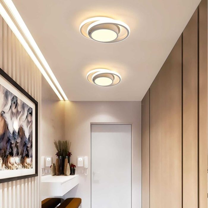 Nowoczesna lampa sufitowa LED - biała