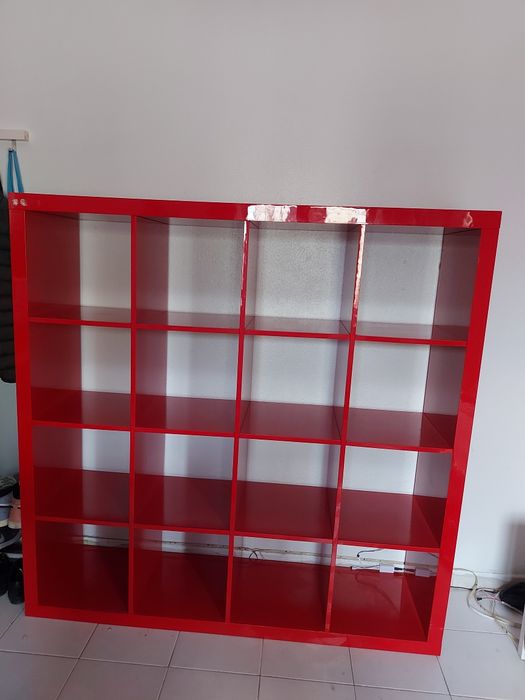 IKEA MÖVEL KALLAX High-Gloss Red Cube Storage Unit64552048737538120